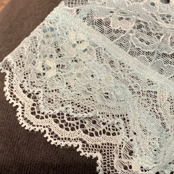 Gorgeous Floral Lace Cheeky Panty Aqua Small - Picture 4 of 4